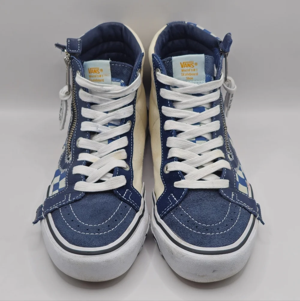 Vans Vault Sk8 Hi Cut And Paste Dress Blues Off White Supreme Bape